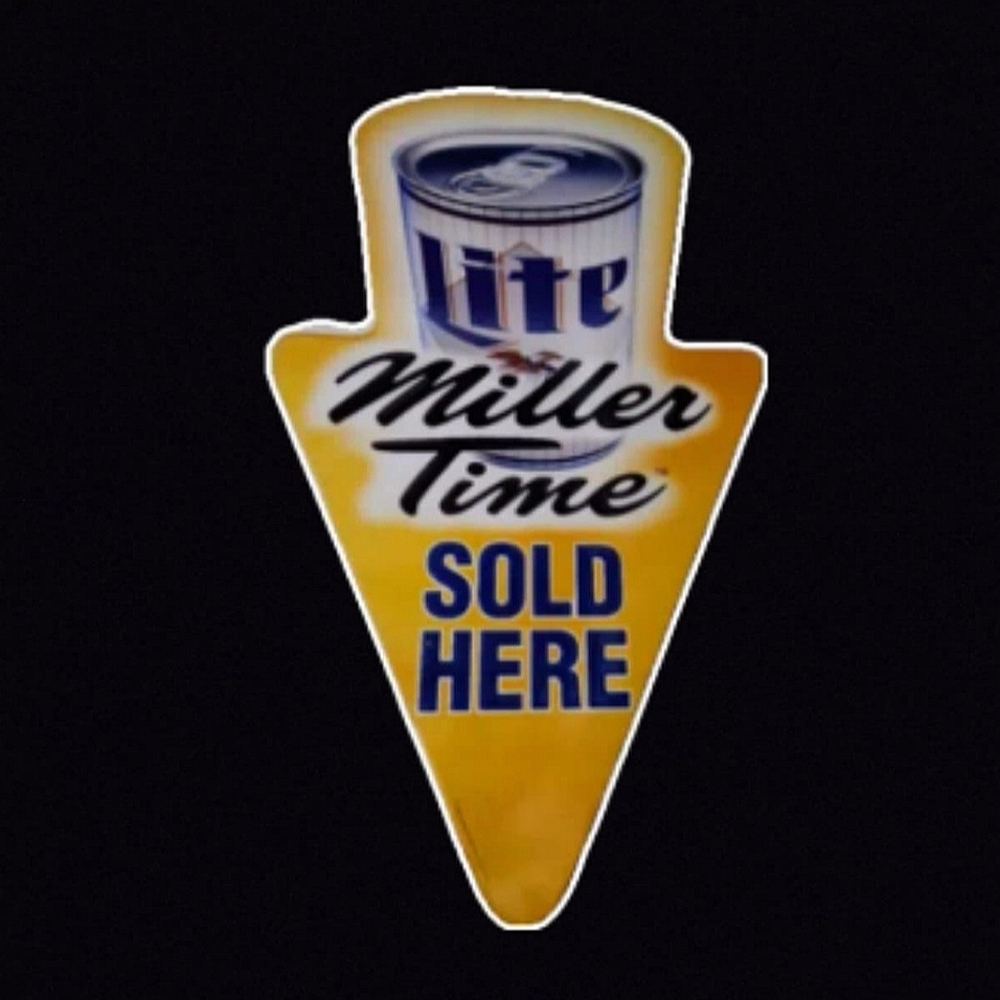 Metal Beer Sign - Decor For Your Cave - Dorm Or Shower - Whats Your Miller Time?